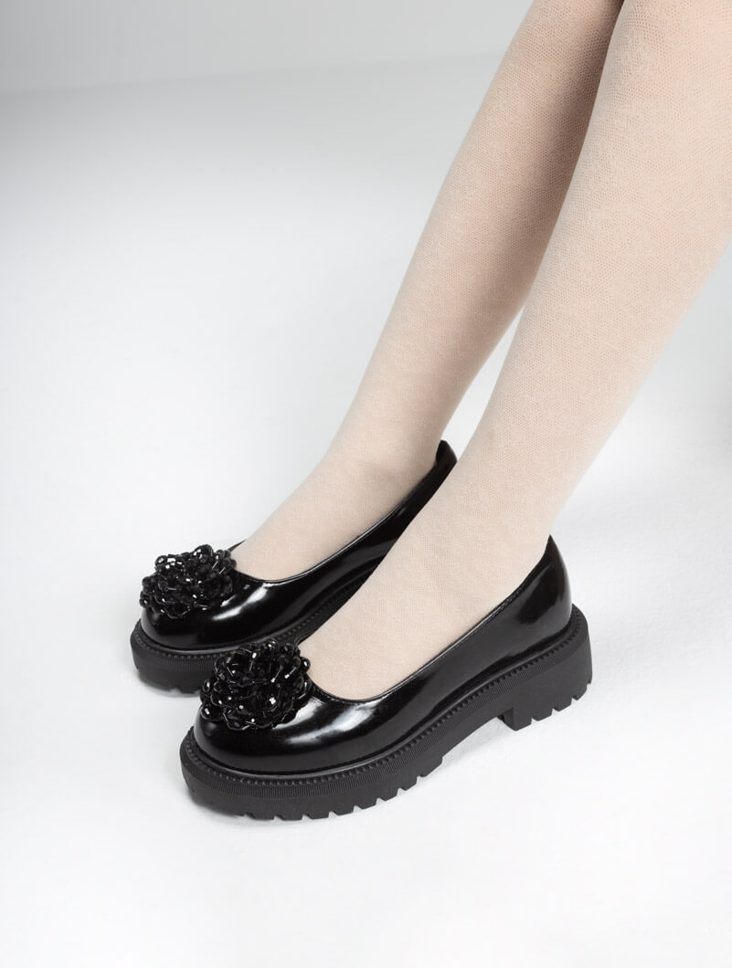 Derbies avec accessoire en cristal